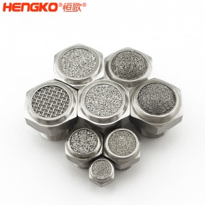 廠家直銷316不銹鋼燒結(jié)消聲器耐高溫降噪，粉末燒結(jié)氣動元件可按需定制
