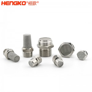 源頭廠家不銹鋼燒結網消聲器消音器耐高溫流量大,應用于空壓機排氣