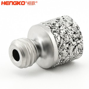 恒歌不銹鋼粉末燒結(jié)氣泡石型用于氣液體隔層傳送不銹鋼曝氣頭可定制