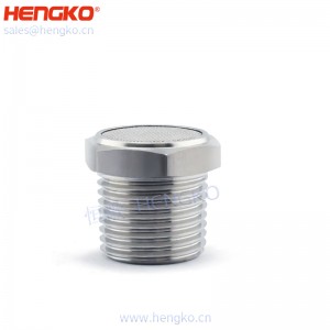 恒歌生產絲網燒結316不銹鋼平頭消聲器，消音耐用不銹鋼氣動過濾元件